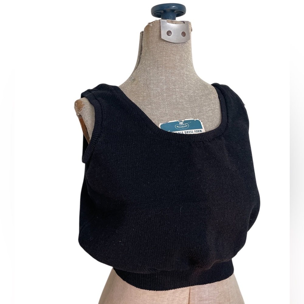Vintage St. John Black Knit Tank Top